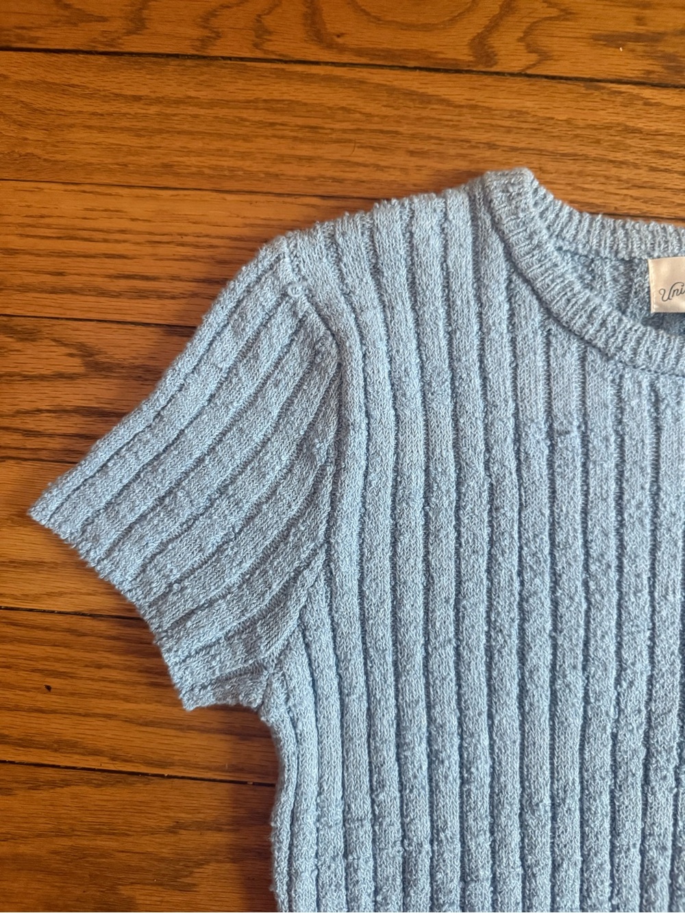 Universal Thread Light Blue Ribbed Knit Mini Dress - Picture 4 of 4